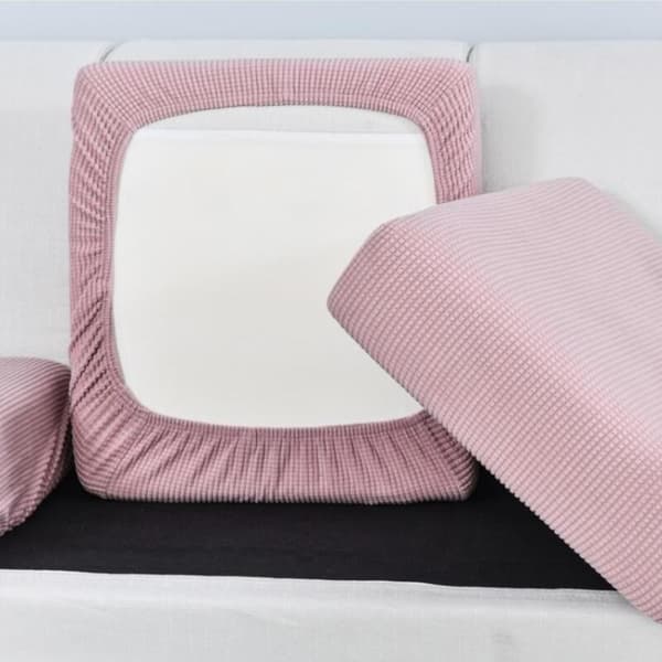 Blå stenblå; Extra stort enkelskydd för soffa, bredd 65-95 cm, längd 65-95 cm; Nordisk minimalistisk stil majsfleece soffskydd, heltäckande elastisk Single-seater