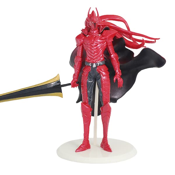 En version med æske; rød ridder stående statue, 20–21 cm samlerobjekt gavemodel