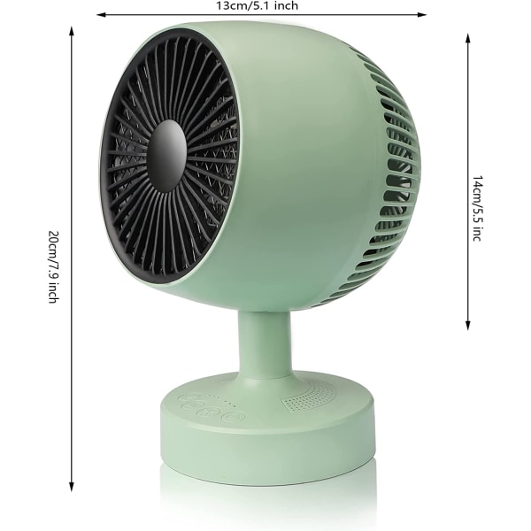 Rumvarmer – Bærbar minivarmer til hjemmesoveværelse Kontorbord indendørs brug – PTC Keramisk elektrisk bordvarmer