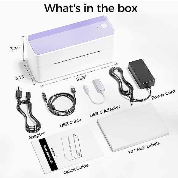 Bluetooth 118mm Forsendelses Termisk Etiket Maker Sticker Printer Bærbar Adresse Porto Etiket Printer Maskine Bredt Anvendt