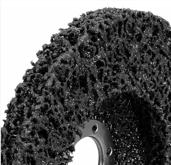 Én stk. diamantskive, rustfrit stål, metalskive, diameter 125 mm, overdimensioneret til fjernelse af billak, plastpolering, rustfjernelse (sort)