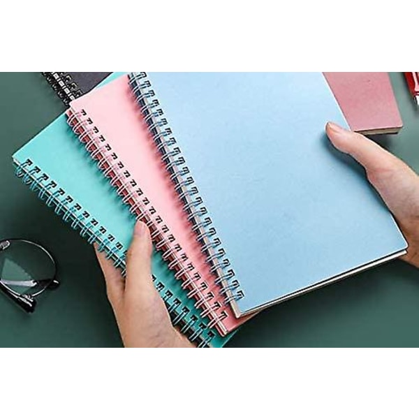 Piao 3 Pack Ruled Notebook Spiral Notebook (a5) 5.7" X 8.3" Journal Notebook 160 Pages 80gsm Thick Ruled Paper With Plastic Hard Cover (light Pink,lig