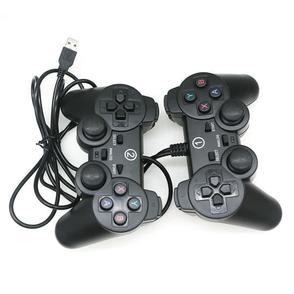 Blygrå trådløs controller kompatibel med PlayStation 4 med vibration og USB-kabel, ergonomisk design