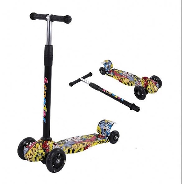 Flash Wheels Scooter til Børn Bedste Rød 4 Hjul Kick Scooter