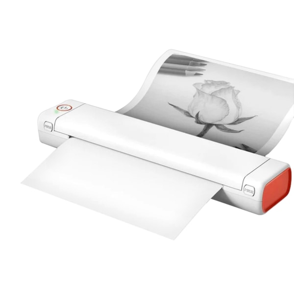 Lille mini blækfri termoprinter til A4 genopladelig letvægtsprinter til kontorkvittering