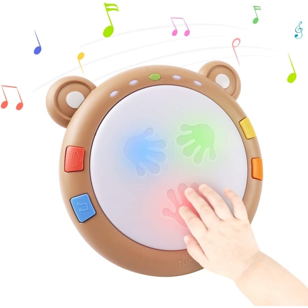 Musikalisk baby ,Musiktrumma interaktiv leksakspresent,Elektroniska spel för barn,Musikaliska utvecklingsleksaker,tidiga pedagogiska leksaker Musikinstrument för