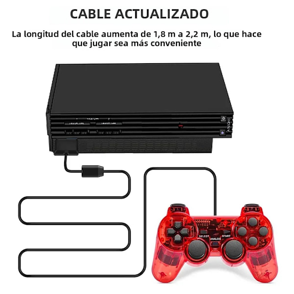 P06 Sort Game Controller Kompatibel med PS4/Slim/Pro/PC, 360° Joystick, Dobbelt Vibration, 6 Akser USB/Bluetooth