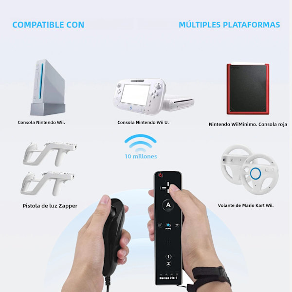 Sort Transparent Vibrerende Trådløs Gamepad, Kompatibel med PS2, PC USB Controller