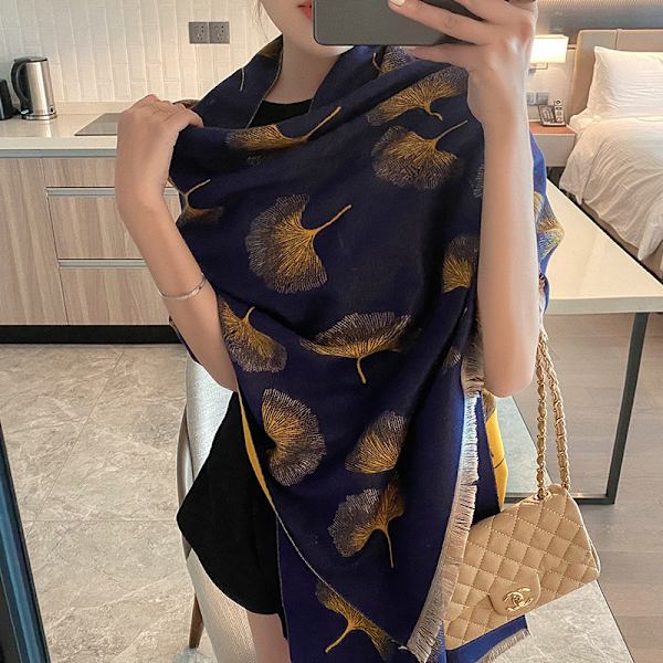 Imitation Cashmere Hot Sell Tyk Lang Skarp Kvinder Airconditionering Shawl Kort Skæg Tassel Dekoration Varmt Forklæde 4