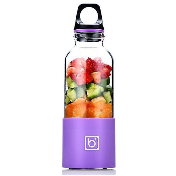 USB-laddningsbar bärbar saftkopp Purple