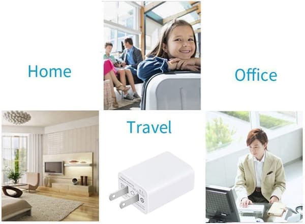 USB Väggladdare 5V 2A AC Adapter, 2-pack, Kompatibel med iPhone, iPad, Samsung, Tablets, Kindle