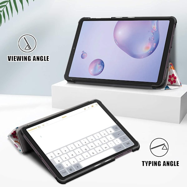 Samsung Galaxy Tab S6 Lite 10.4 2020 SM-P610 / SM-P615 Tabletfodral, Smalt Tri-Fold Hårdskydd för Galaxy Tab S6 Lite 10.4 tum - Fjäril