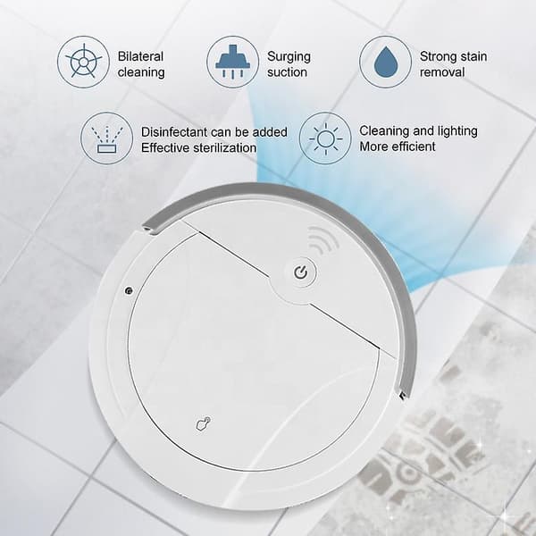 Ny Mini Household Sweep Mop Sweep Robot Vacuum Spray Sweeping Robot Dammsugare White AU