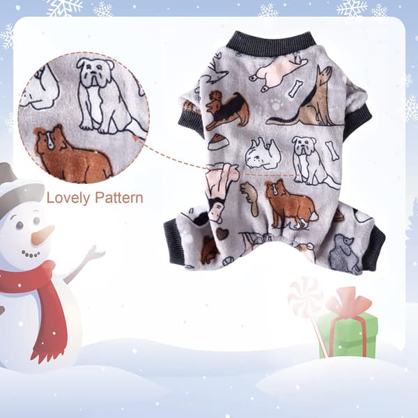 Koiran pyjamat - 1 kpl - Harmaa - Pehmeä - Pennuille，10314