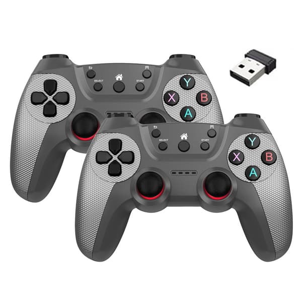 Vit Trådlös Bluetooth Gamepad Kompatibel med Switch, 6-Axis Gyro, RGB, Macro Funktion