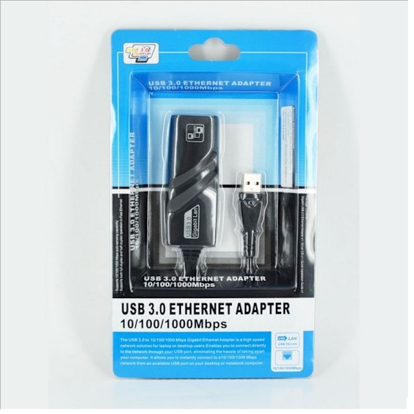 USB Ethernet-adapter, Auto MDIX-understøttelse, USB 3.0 Gigabit-netværkskort til tablets og pc'er