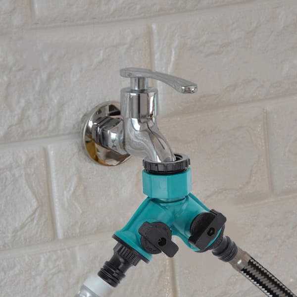2-vägs trädgårdsslangventil, trädgårdsslang snabbkoppling dispenser, 2-vägs vattenregulator avstängningsventil separator