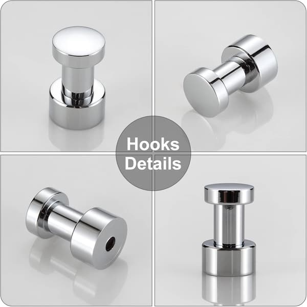 Krok för Badrock, 5-pack, Krom, Väggmonterad, för Badrum och Kök-14995
