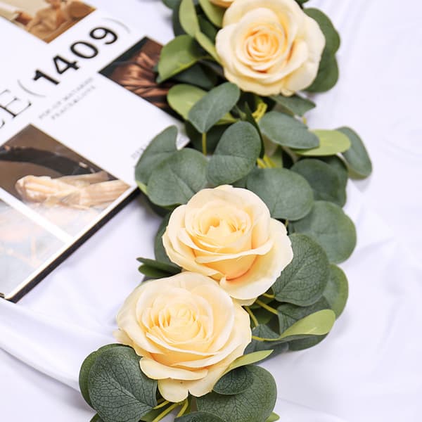 Kunstig rose vinstok, champagne, 1 stk