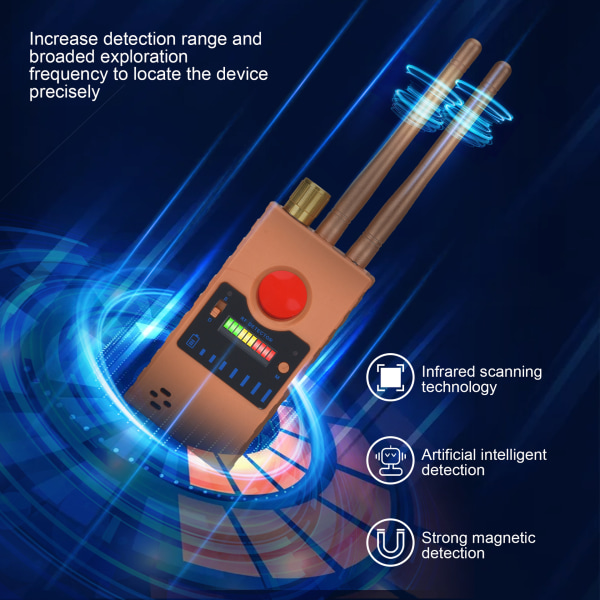 RF-detektor Dual Signal Kamera Frequency Trådlös Antenn Scanner
