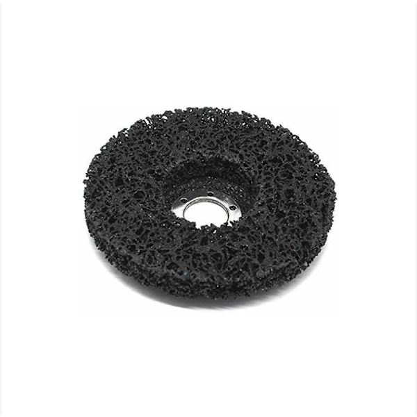 Én stk. diamantskive, rustfrit stål, metalskive, diameter 125 mm, overdimensioneret til fjernelse af billak, plastpolering, rustfjernelse (sort)
