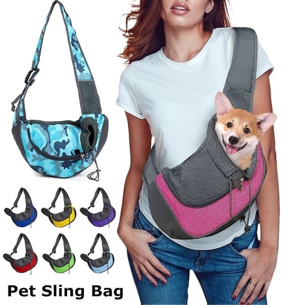 Kæledyr hvalpeholder s/l udendørs rejse hunde skuldertaske mesh oxford enkelt komfort slynge håndtaske tote pose Black S