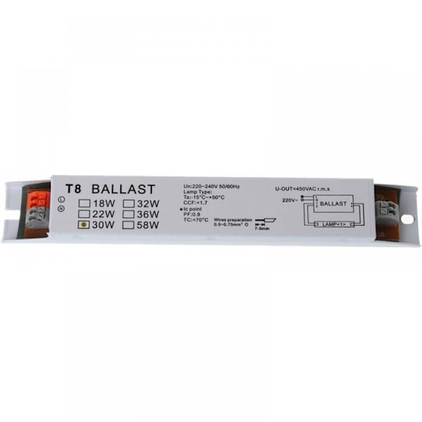 Elektronisk ballast, egnet til UV-germicid lampe, 220-240V AC 2x58W, 1 stk
