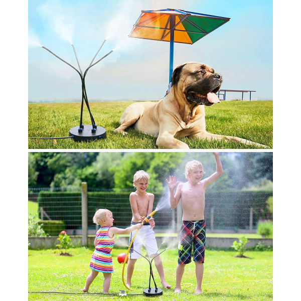 Utomhusdimma, 8 m rör + 4 dimmunstycken + 1 adapter (3/4) för uteplats, trädgård, husdjur och vattenspel för barn