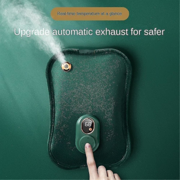 Genopladelig automatisk udstødning varmtvandspose, plys eksplosionssikker håndvarmeskat, taljekrig