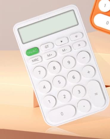 Mini Kalkulator Søtt Utseende Håndholdt Skrivebordskalkulator Digital Smart Kalkulator (Hvit) A