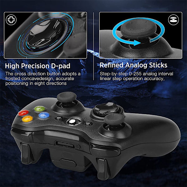 176mm Bluetooth Spelkontroll, Hall Effect Joystick, Typ-C Trådbunden Gamepad för Android Telefon, PC och Tablet