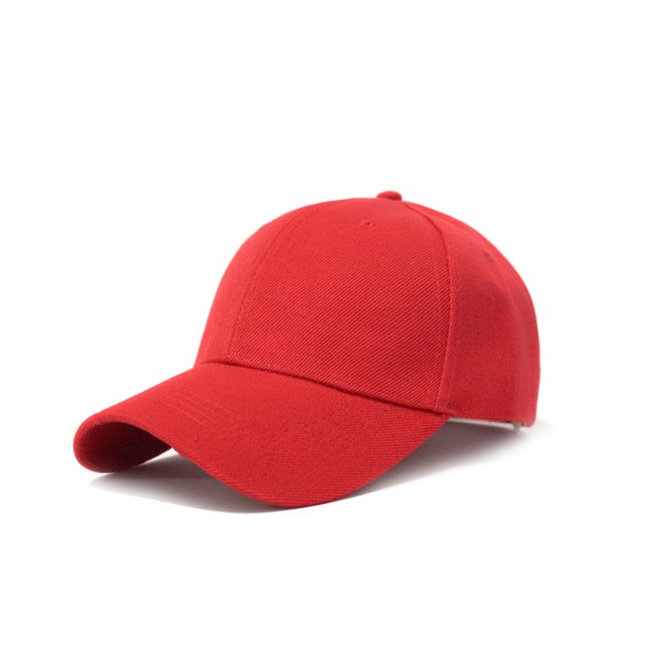 Klassisk lavprofil bomuldshat Mænd Kvinder Baseball Cap Far Hat Justerbar ukonstrueret almindelig kasket (rød)