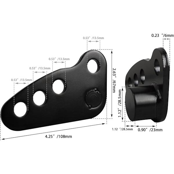 1-3 Tommer Justerbar Senkekitt Bak for Harley Touring 2002-2016 (med Luftstøtdempere), for Electra Glide Road Glide Road King Street Glide