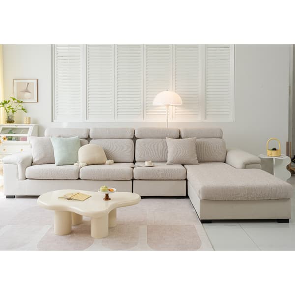 Krämigt brun; Plus size M, bredd 65×85cm, längd 85×135cm; Sofföverdrag i bomull och linne med full täckning, halkfri soffskydd, universell soffa för alla årstider M