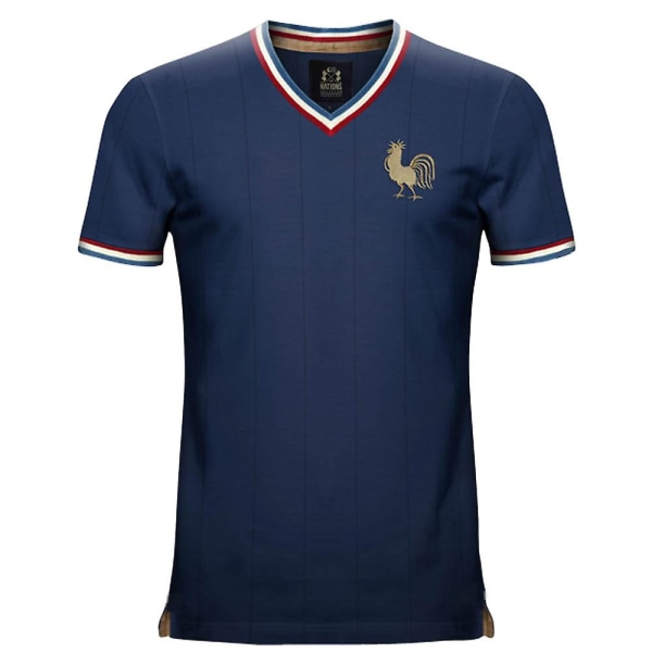 Vintage Frankrig hjemmefodboldtrøje Blue Large Adults
