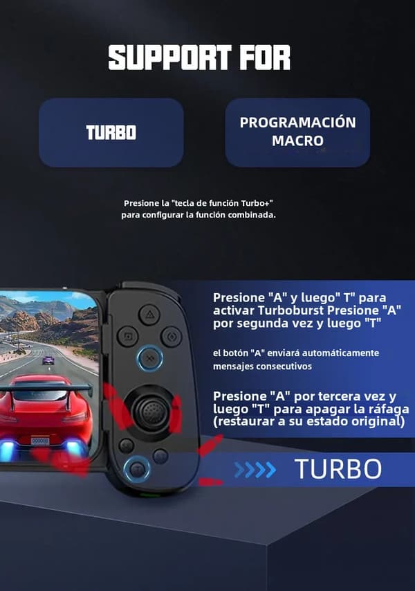 Stand X3 Trådløs Bluetooth Gamepad med Offisiell App-Støtte, Gaming Joystick Kontroller
