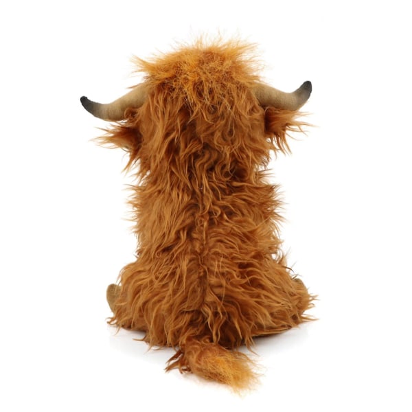 Highland Cow With Mooing Sound,realistisk blødt kælegårdslegetøj,naturli Miljøvenlig plys 26cm