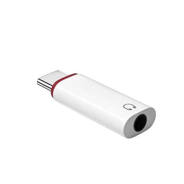USB-C til 3,5 mm hodetelefonadapter lydkonverterer kompatibel med iPhone 15 og USB-C Samsung-telefoner