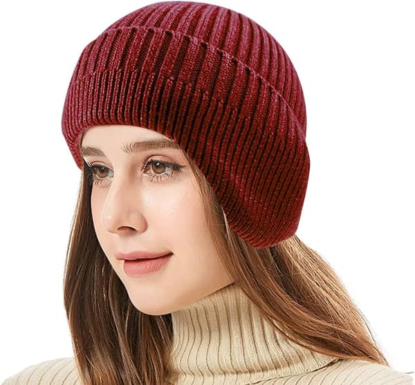 Vinterlue med øreklaffer Ulllue Hodevarmer Beanie for menn og kvinner Utendørs 4