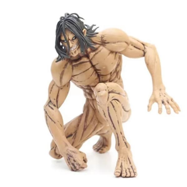 Knäböjande kolossal titan krigar actionfigur, stor ledad samlarleksak, festlig present för barn