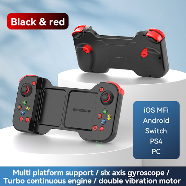 Grå IINE Mini Bluetooth-handkontroll, multifunktionell joystick kompatibel med Android och iPhone spelkontroll