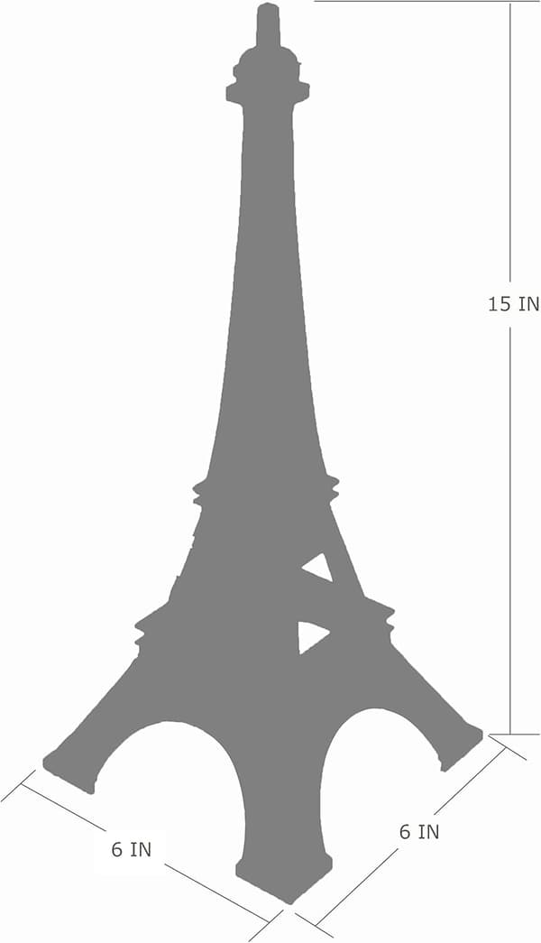Metall Ornament, Eiffeltårn Statue Dekorasjon Rom Skrivebord Kontor, Bronse