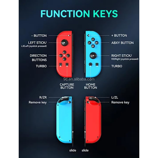 Hvid BSP D11S Udstræknings- og Kølende Spilcontroller, Kompatibel med Switch, Android, iOS, Tablet, PS3, PS4