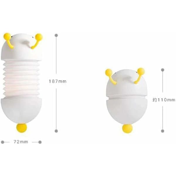 Ny Version Gave Lys USB LED Natlampe 7,3 x 16,5 cm (1 Styk Farve: Hvid) A