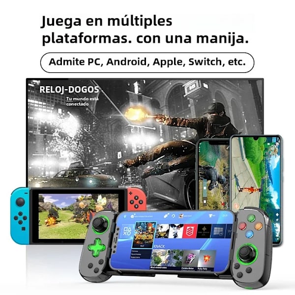 Sort Trådløs Bluetooth Gamepad Kompatibel med Nintendo Switch