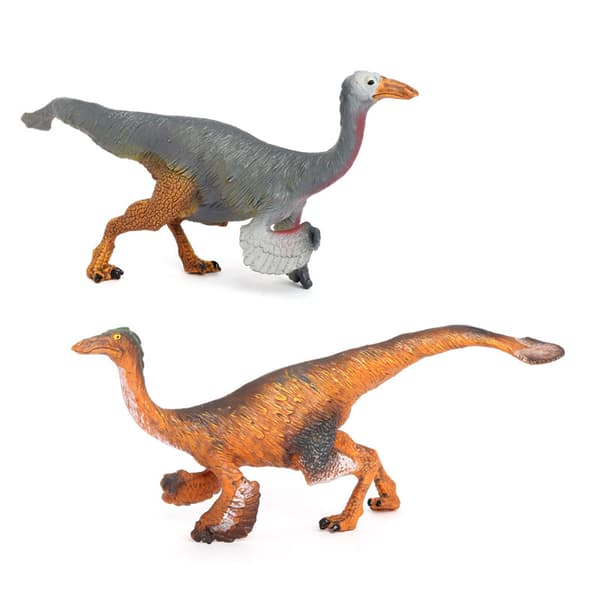 Realistisk Gallimimus Dinosaurfigur, 2 STK Samlemodell, Skrivebordsdekorasjon
