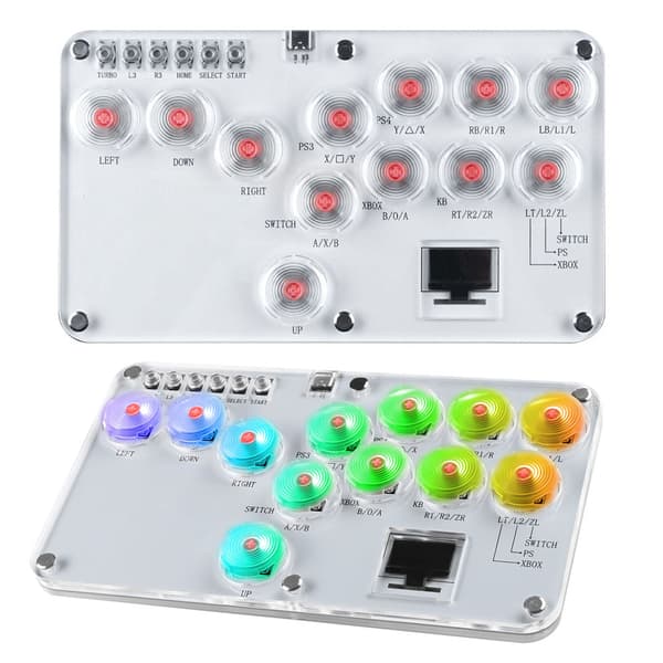 Hvid Streaming Spilcontroller til PS4 med 6-Akse Gyroskop & Lineære Knapper, Kompatibel med Android/iOS