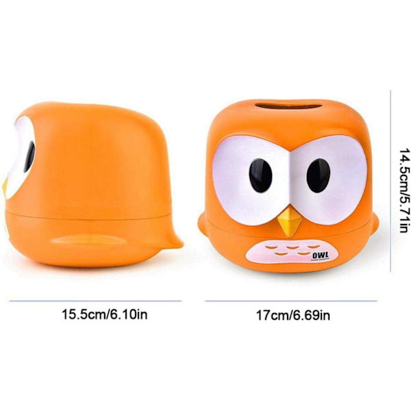 Tissuehållare Hem Tissuebox Barn Tissuebox Uggla Design Silver Tissue Dispenser Tissuebox Orange C