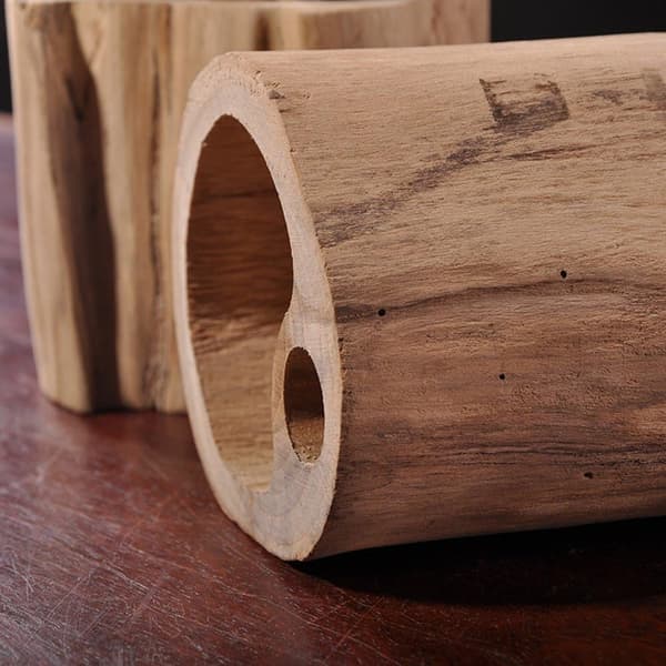 Solid Træstub Pen Blyantholder miljøbeskyttelse kreativ penholder kontor log penholder