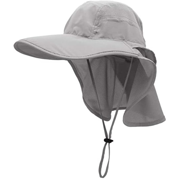 Solhatt Herr Dam Mesh Sommarskydd UV cap med nackklaff Andas packbar strandhatt